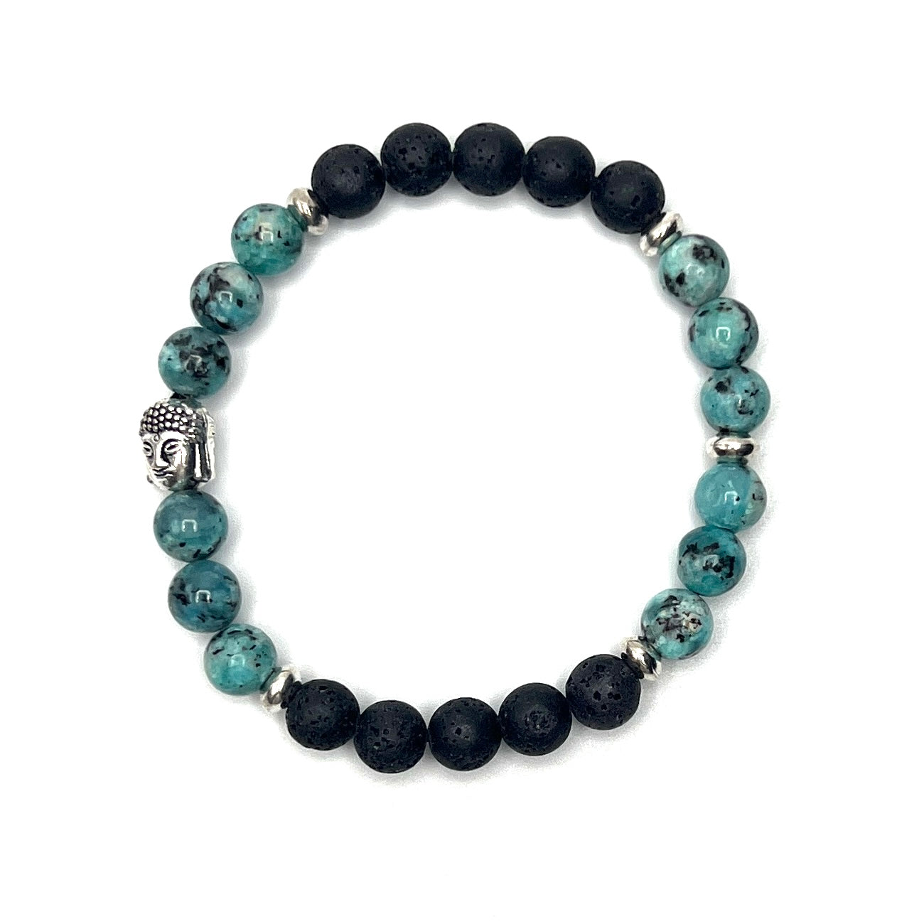 Large Buddha Head Stretchy Stone Bracelets