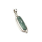 Silver Double Wire Green Kyanite Pendants