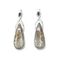 Silver Twist Crazy Lace Agate Pendants