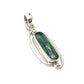 Silver Double Wire Green Kyanite Pendants