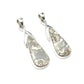 Silver Twist Crazy Lace Agate Pendants