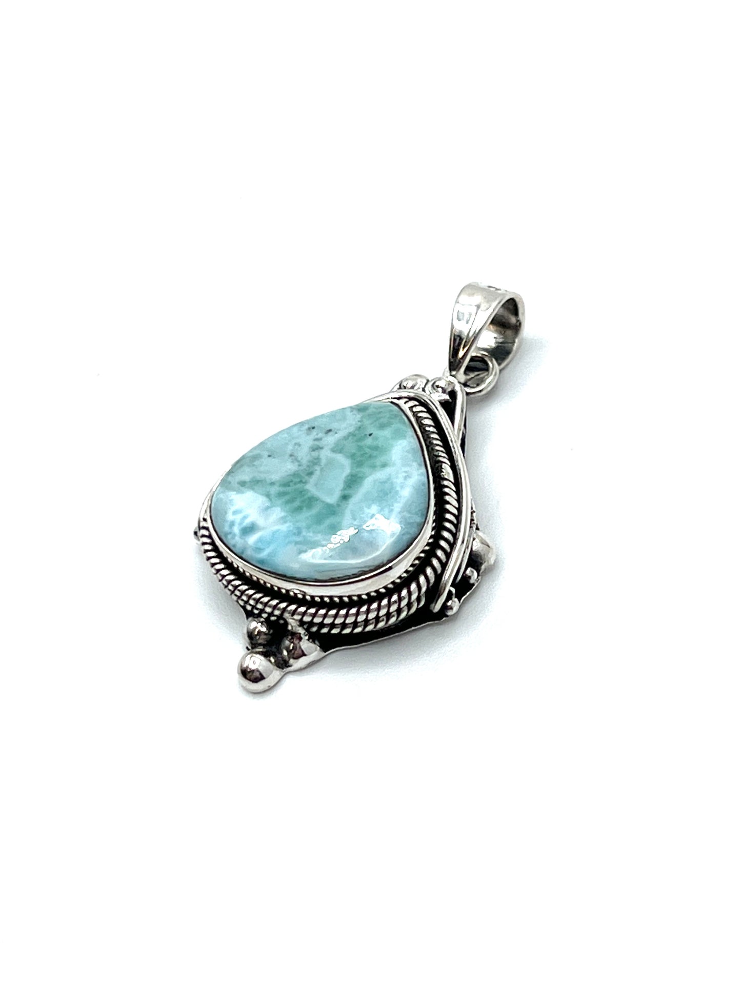 Bali Ball Point Larimar Pendants