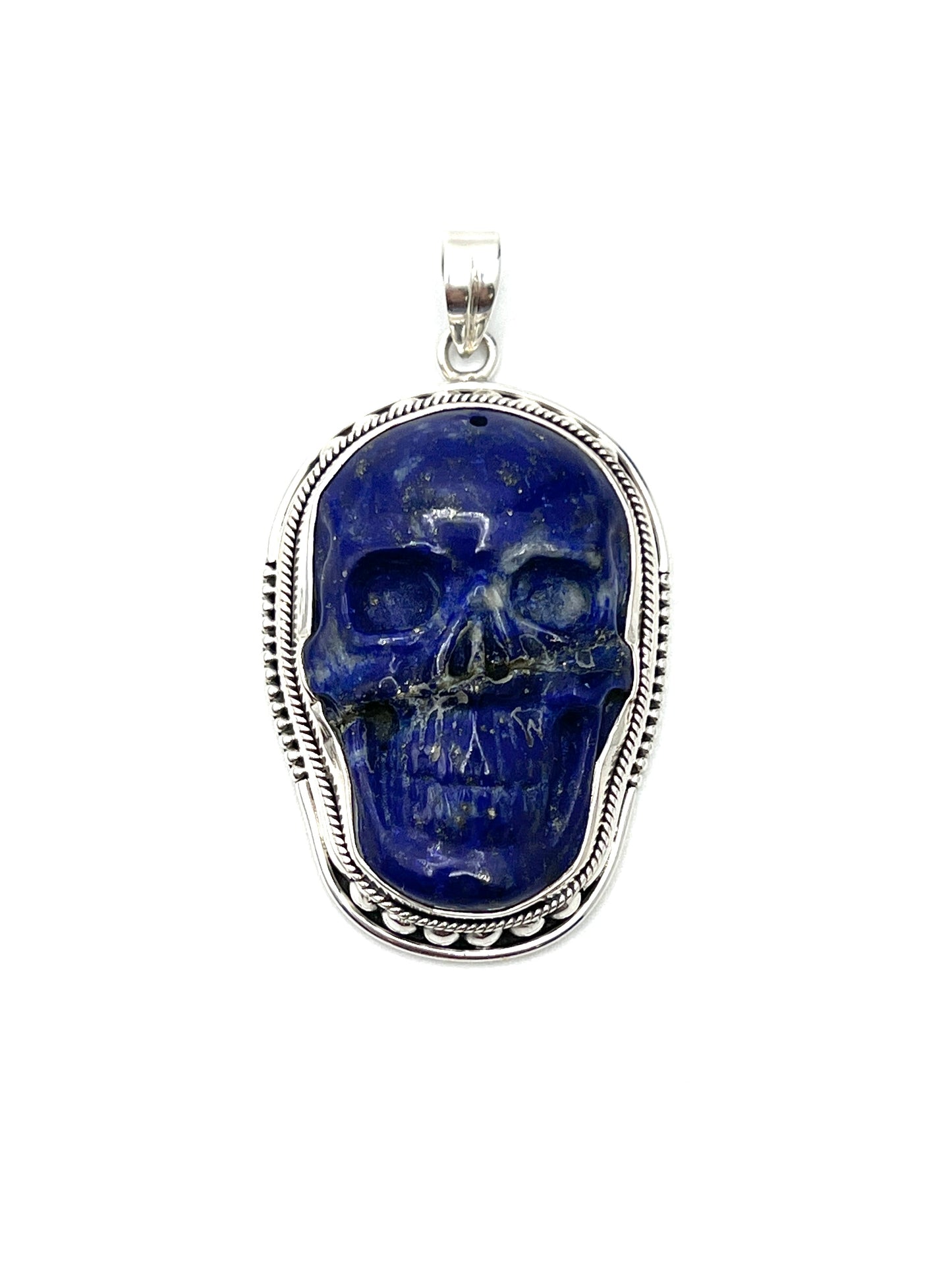 Lapis Lazuli Skull Pendant