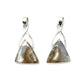 Silver Twist Crazy Lace Agate Pendants