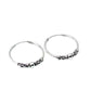 Sterling Silver Bali Style Ball Hoop Earrings