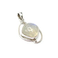 Silver Double Wire Moonstone Pendants