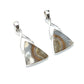 Silver Twist Crazy Lace Agate Pendants