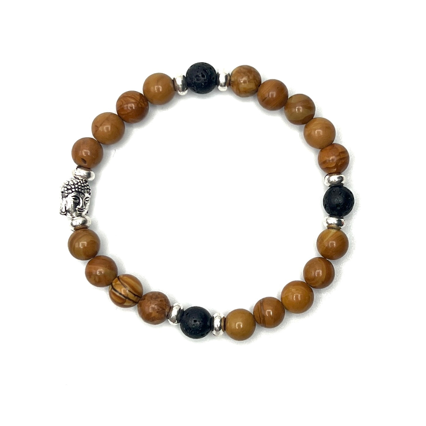 Large Buddha Head Stretchy Stone Bracelets