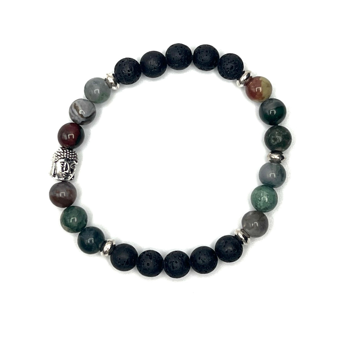 Large Buddha Head Stretchy Stone Bracelets