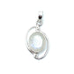 Silver Double Wire Gemstone Pendants