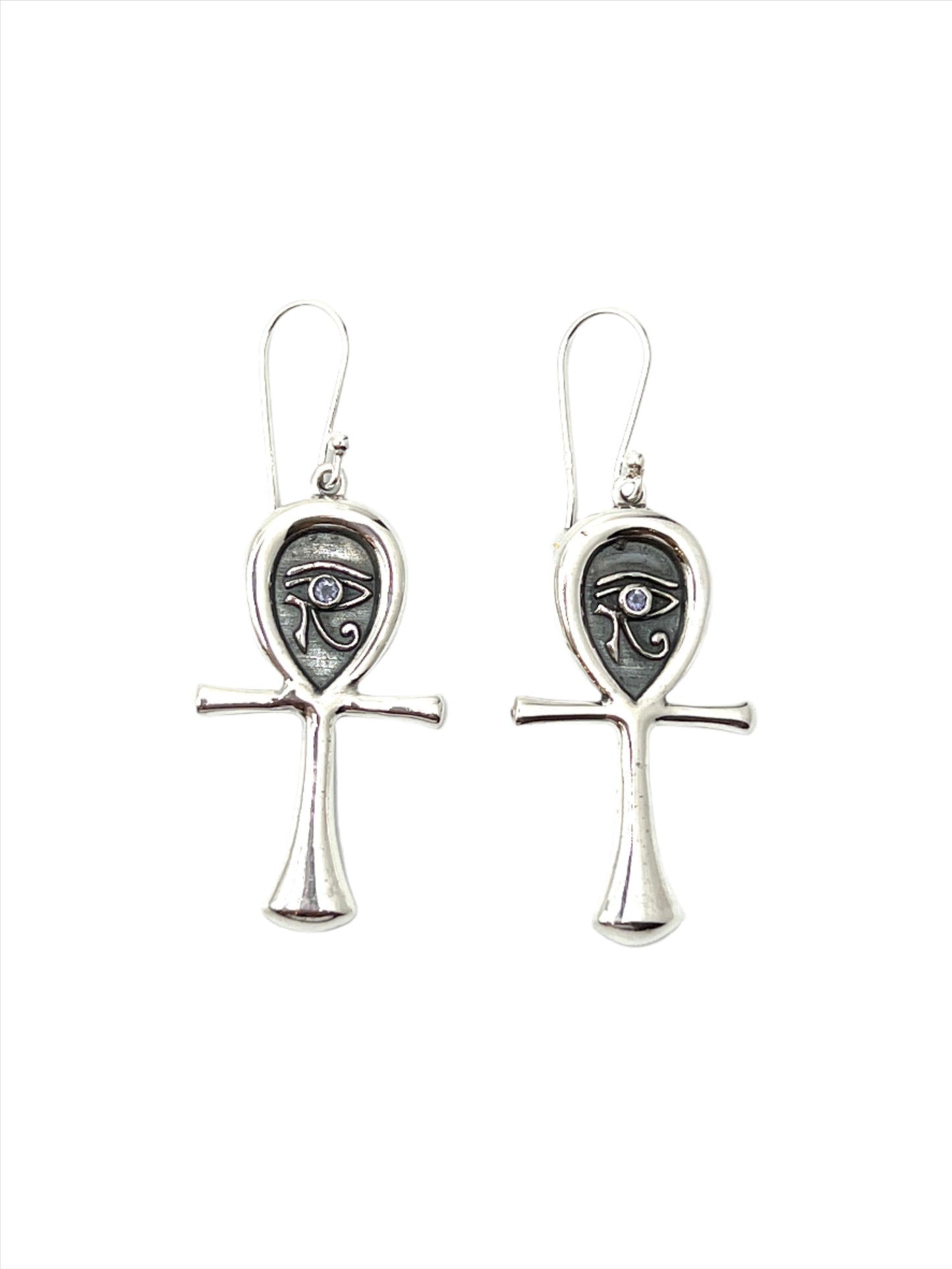 Ankh Eye of Horus Earrings