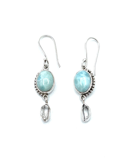 Bali Oval Herkimer Earrings