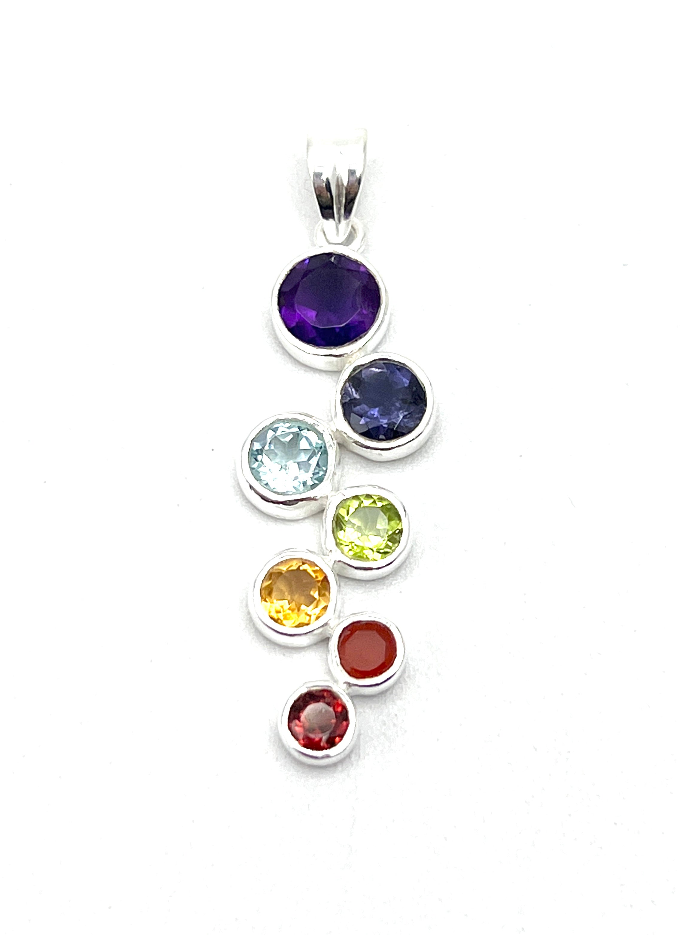 Shops Sterling silver chakra pendant