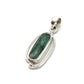 Silver Double Wire Green Kyanite Pendants