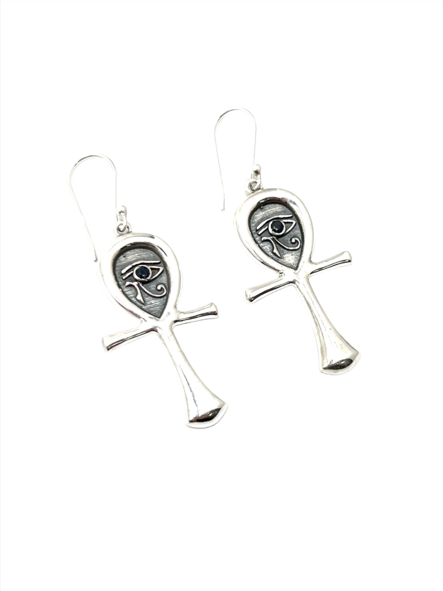 Ankh Eye of Horus Earrings