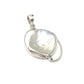Silver Double Wire Moonstone Pendants