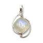 Silver Double Wire Moonstone Pendants