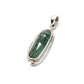 Silver Double Wire Green Kyanite Pendants