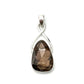 Silver Twist Natural Golden Moonstone Pendants