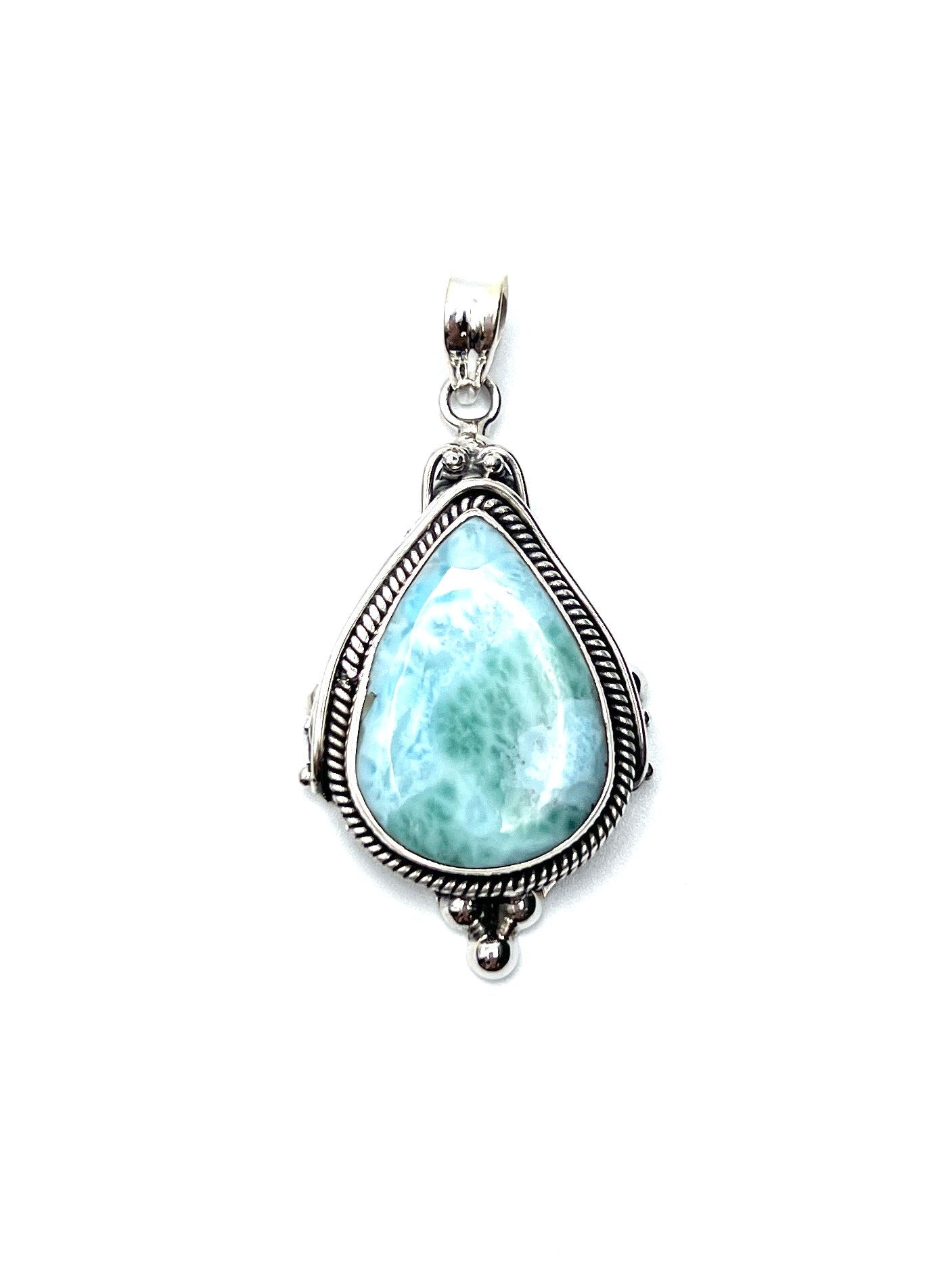 Bali Ball Point Larimar Pendants