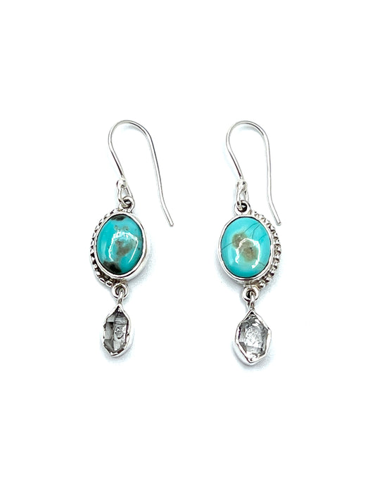 Bali Oval Herkimer Earrings