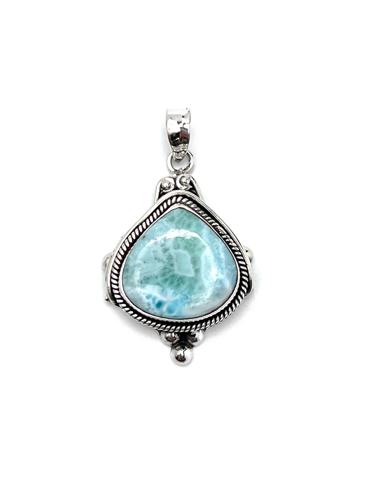 Bali Ball Point Larimar Pendants