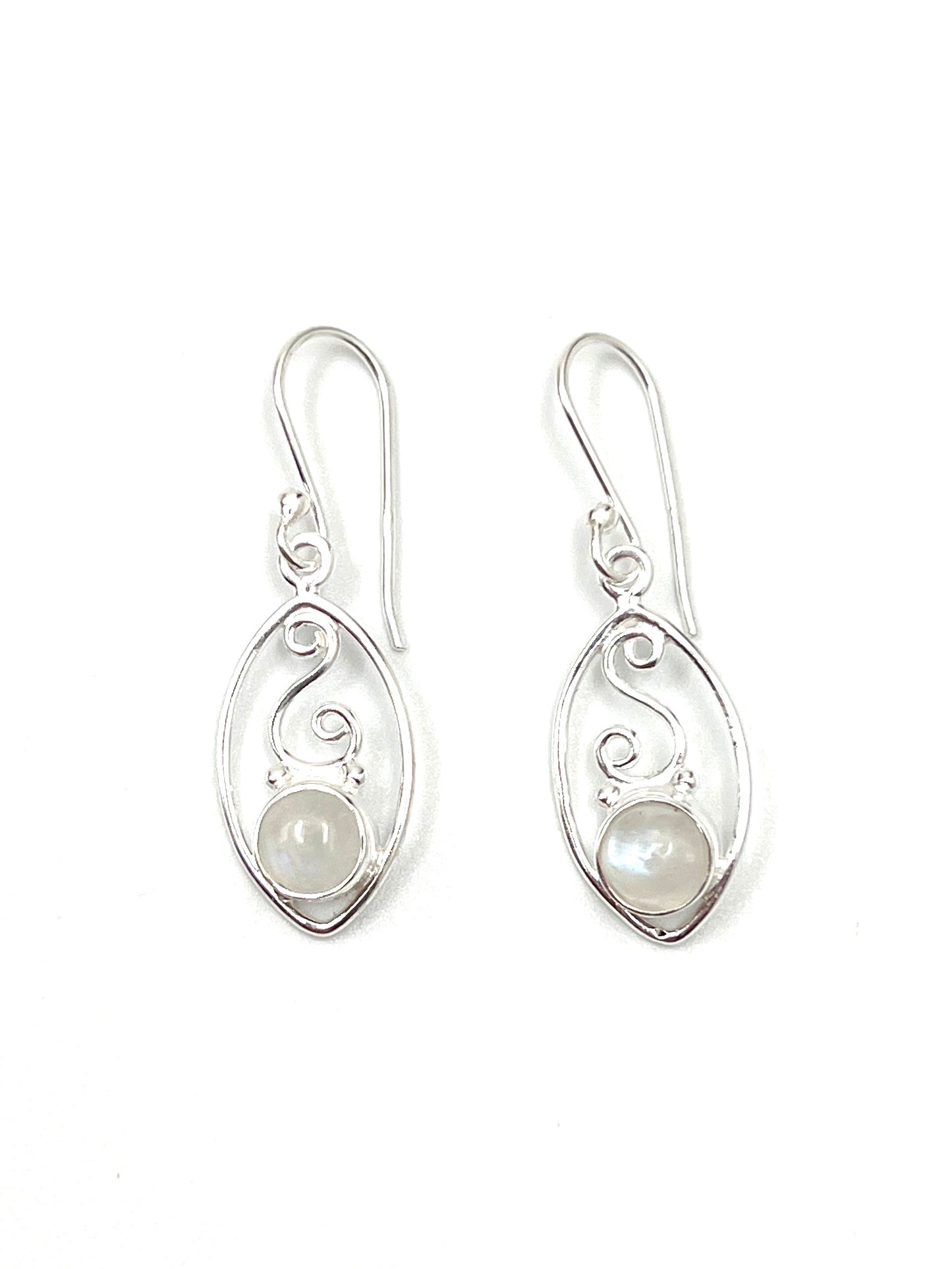 Gemstone Swirl Earrings