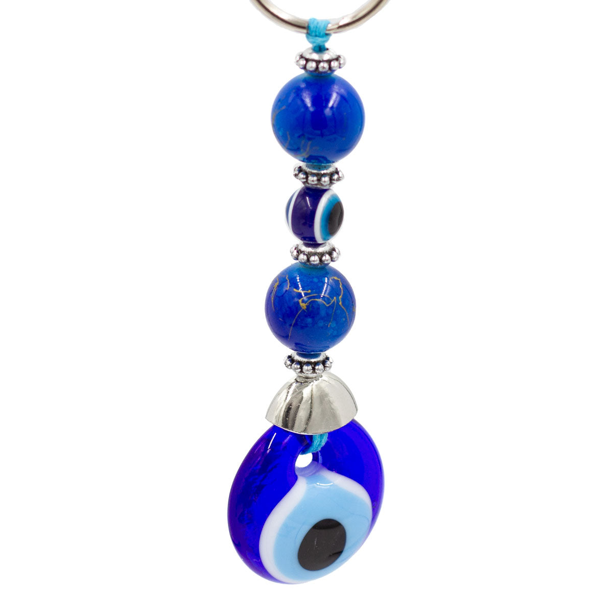 Multi Beaded Evil Eye Keychain