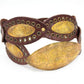 Leather Marquise Belt with Etched Platelets | Moroccan Leathers