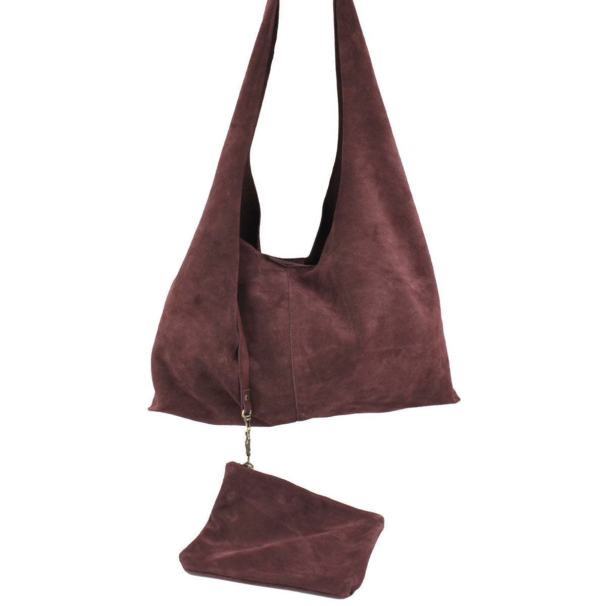 Boho Suede Slouch Tote with Coin Bag | Moroccan Leathers