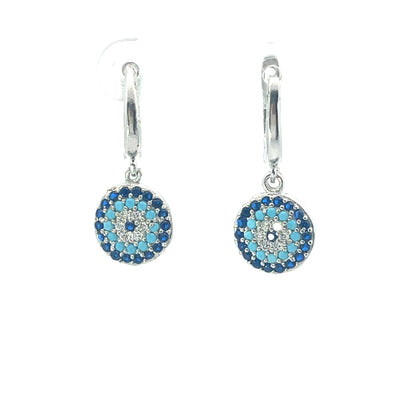 Pavé Evil Eye Huggie Earrings & Matching Pendants