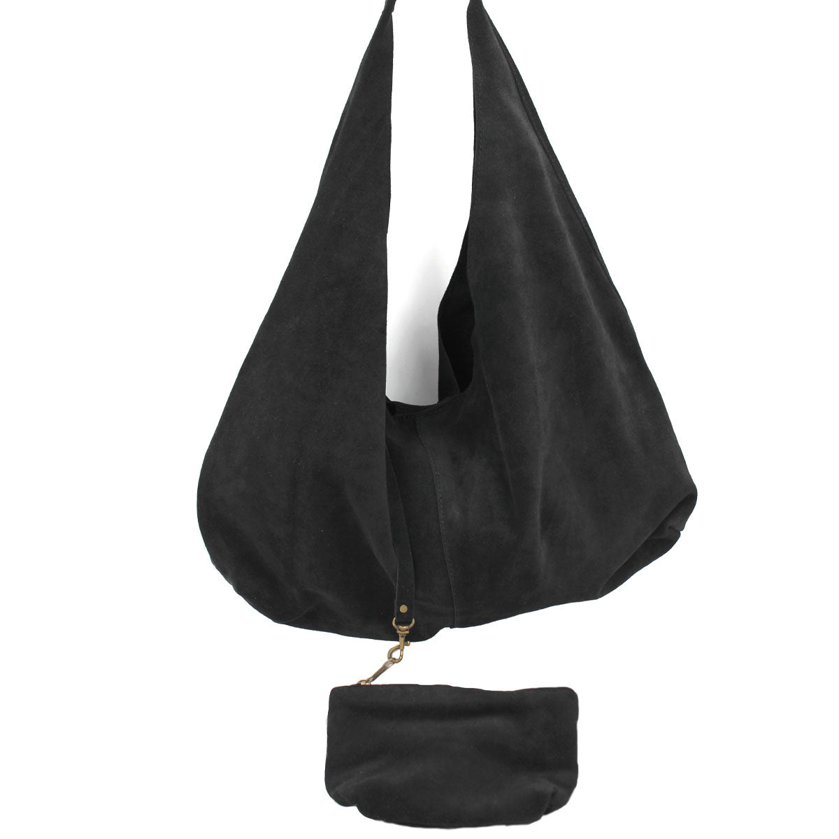 Boho Suede Slouch Tote with Coin Bag | Moroccan Leathers