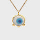 Gold Plated Bronze & Glasswork Evil Eye Pendants