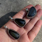 Sterling Silver Beaded Rainbow Obsidian Pendants