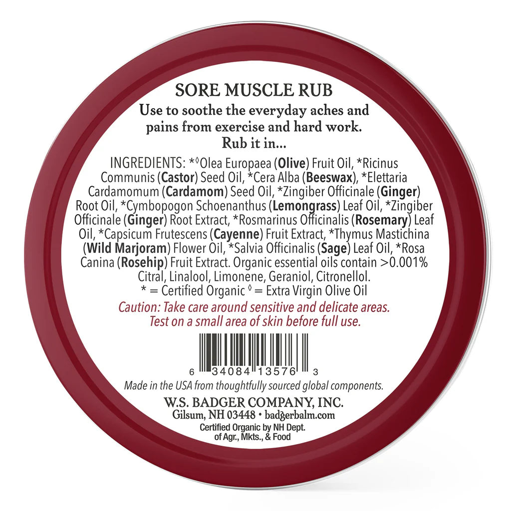 Badger Sore Muscle Rub - Cayenne & Ginger