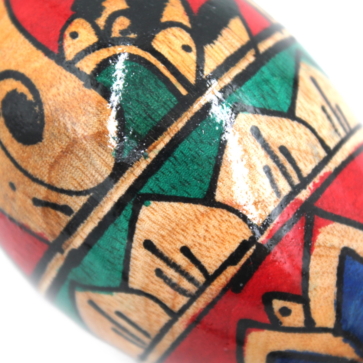Hand-Painted Balinese Wooden Maracas