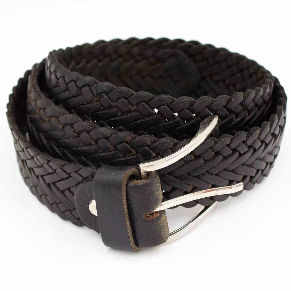 Men's Slim Braided Leather Belt | Moroccan Leathers