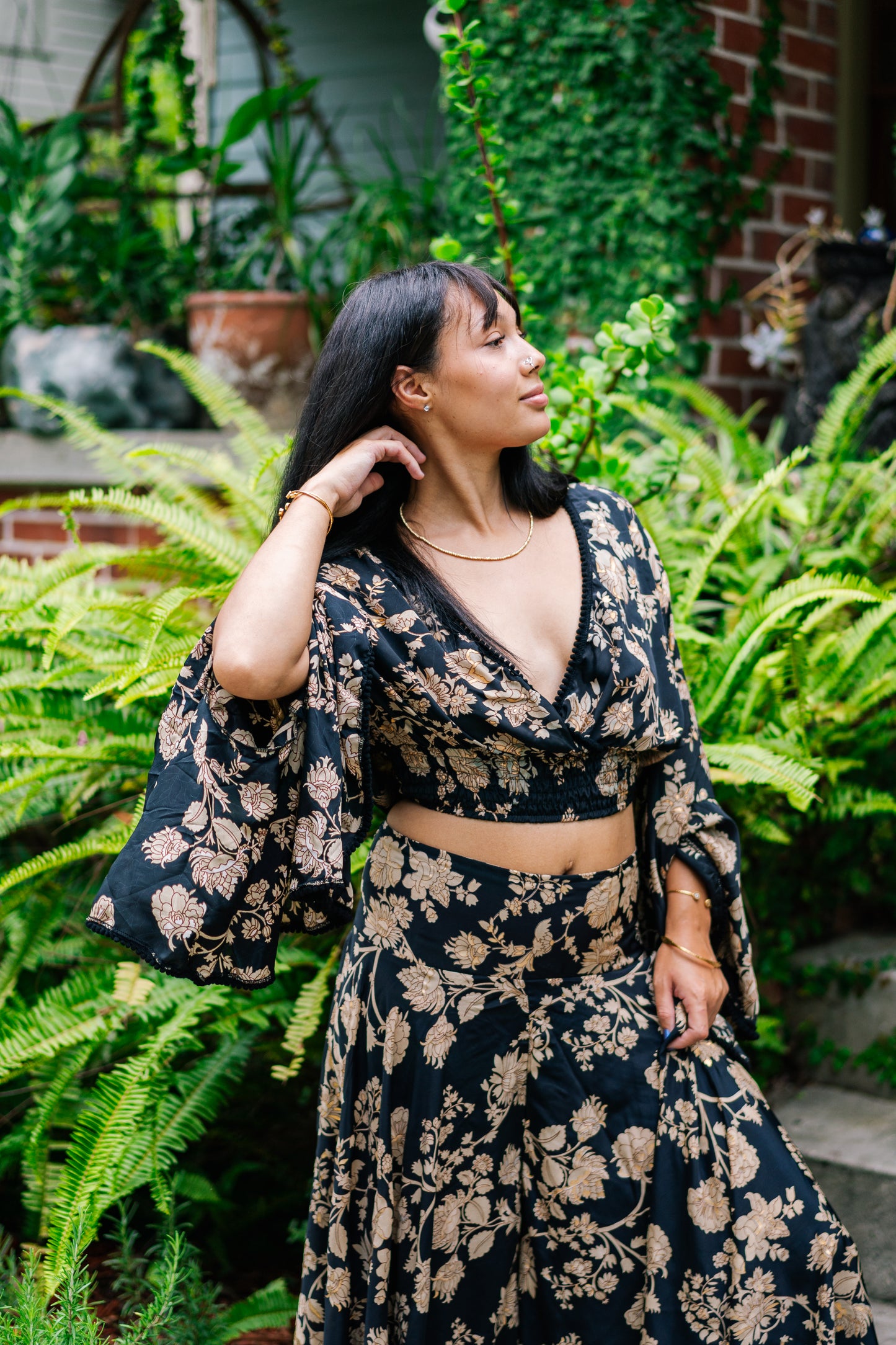 Golden Rose Wide Leg Pants