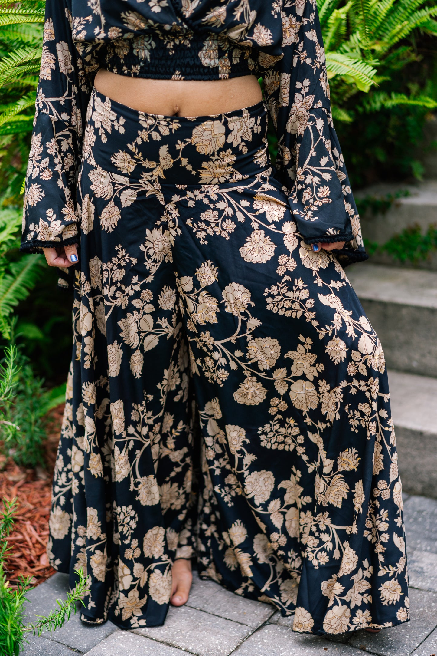 Golden Rose Wide Leg Pants