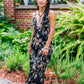 Golden Rose Spaghetti Strap Dress