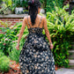 Golden Rose Spaghetti Strap Dress