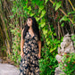 Golden Rose Spaghetti Strap Dress