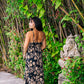 Golden Rose Spaghetti Strap Dress