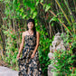 Golden Rose Fit & Flare Maxi Dress