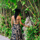 Golden Rose Fit & Flare Maxi Dress