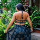 Golden Swirls Fit & Flare Maxi Dress