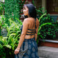 Golden Swirls Fit & Flare Maxi Dress