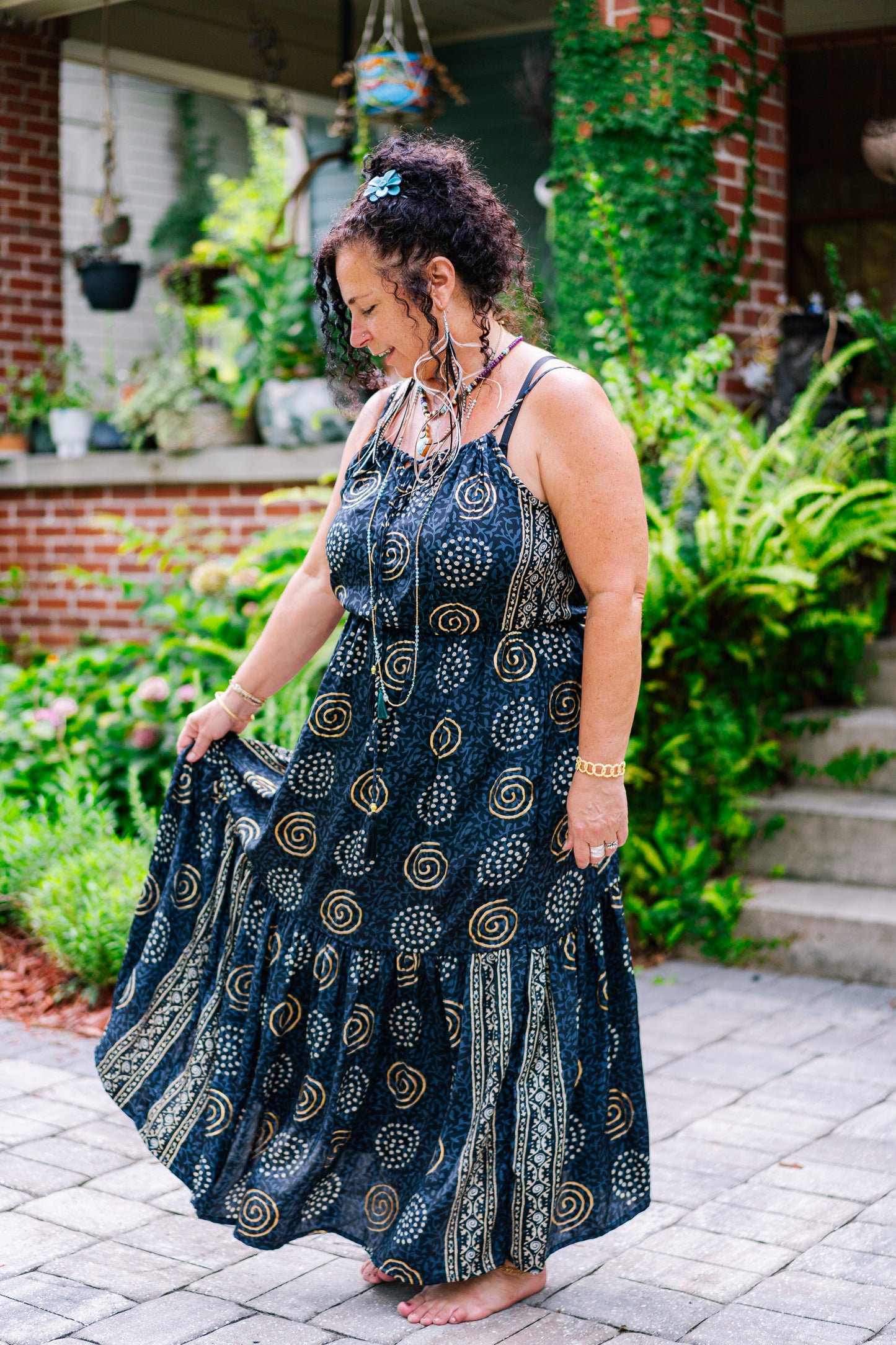 Golden Swirls Dress