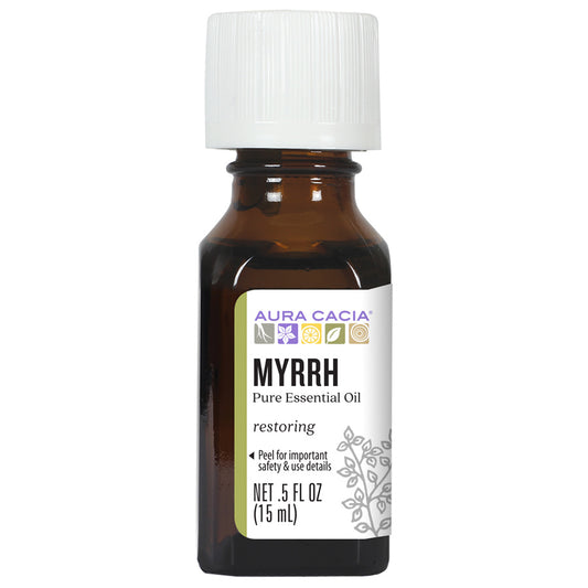 AURA CACIA MYRRH ESSENTIAL OIL 0.5 FL. OZ.