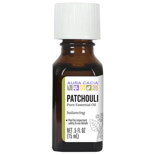 AURA CACIA PURE PATCHOULI ESSENTIAL OIL 0.5 FL. OZ.